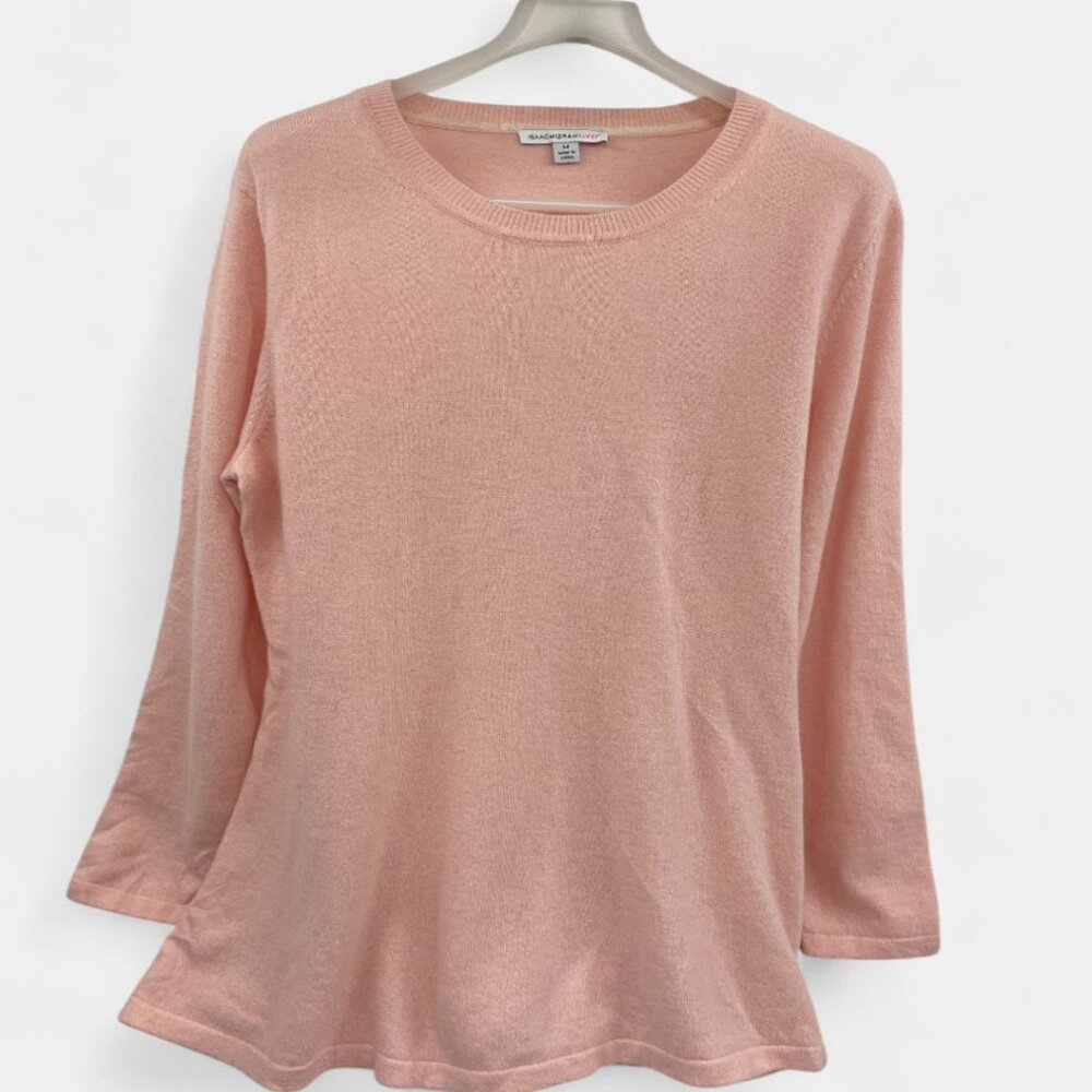 Isaac Mizrahi Live Cashmere Sweater Dress Pink Long Sleeve Women's M